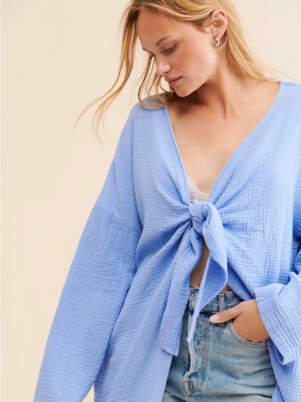 ✨•Riverside Dye Wrap Top•✨